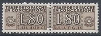 1955-81 ITALIA PACCHI IN CONCESSIONE STELLE 80 LIRE MNH ** - RR10339 - Concessiepaketten