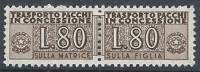1955-81 ITALIA PACCHI IN CONCESSIONE STELLE 80 LIRE MNH ** - RR10339 - Paquetes En Consigna