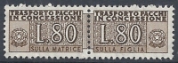 1955-81 ITALIA PACCHI IN CONCESSIONE STELLE 80 LIRE MNH ** - RR10339-2 - Consigned Parcels