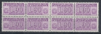 1955-81 ITALIA PACCHI IN CONCESSIONE STELLE 90 LIRE QUARTINA MNH ** - RR10342 - Pacchi In Concessione