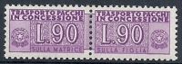 1955-81 ITALIA PACCHI IN CONCESSIONE STELLE 90 LIRE MNH ** - RR10342 - Pacchi In Concessione