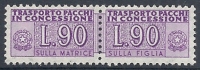 1955-81 ITALIA PACCHI IN CONCESSIONE STELLE 90 LIRE MNH ** - RR10345-3 - Concessiepaketten