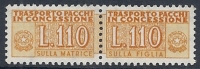 1955-81 ITALIA PACCHI IN CONCESSIONE STELLE 110 LIRE MNH ** - RR10346-6 - Pacchi In Concessione