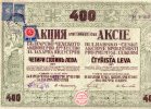 Bulgaria  And Tschehien Aktie 400 Leva 12.05.1938,as Scan - Bulgarije