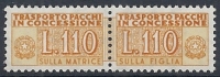 1955-81 ITALIA PACCHI IN CONCESSIONE STELLE 110 LIRE MNH ** - RR10349-3 - Colis-concession