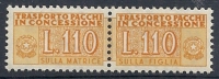 1955-81 ITALIA PACCHI IN CONCESSIONE STELLE 110 LIRE MNH ** - RR10354 - Consigned Parcels