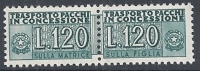 1955-81 ITALIA PACCHI IN CONCESSIONE STELLE 120 LIRE MNH ** - RR10356-3 - Colis-concession