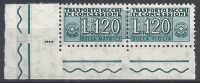 1955-81 ITALIA PACCHI IN CONCESSIONE STELLE 120 LIRE LUSSO MNH ** - RR10357 - Concessiepaketten