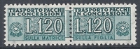 1955-81 ITALIA PACCHI IN CONCESSIONE STELLE 120 LIRE MNH ** - RR10358-3 - Pacchi In Concessione