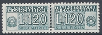 1955-81 ITALIA PACCHI IN CONCESSIONE STELLE 120 LIRE MNH ** - RR10359-2 - Consigned Parcels