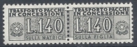 1955-81 ITALIA PACCHI IN CONCESSIONE STELLE 140 LIRE MNH ** - RR10361-4 - Pacchi In Concessione