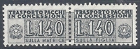 1955-81 ITALIA PACCHI IN CONCESSIONE STELLE 140 LIRE MNH ** - RR10362-4 - Consigned Parcels