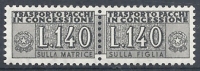 1955-81 ITALIA PACCHI IN CONCESSIONE STELLE 140 LIRE MNH ** - RR10365-4 - Consigned Parcels