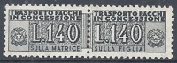 1955-81 ITALIA PACCHI IN CONCESSIONE STELLE 140 LIRE MNH ** - RR10365-6 - Colis-concession