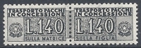 1955-81 ITALIA PACCHI IN CONCESSIONE STELLE 140 LIRE MNH ** - RR10365-7 - Colis-concession