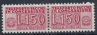 1955-81 ITALIA PACCHI IN CONCESSIONE STELLE 150 LIRE MNH ** - RR10373-5 - Consigned Parcels
