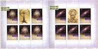 2009  EUROPA –Astronomy  2 S/M Sheet Of 5 Sets /Klb.**Bulgaria /Bulgarie - Blocks & Kleinbögen