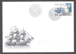 Polar Ships Estonia 2003 Stamp FDC Bellingshausen (discoverer Of The Antarctic), 225th Anniversary Of Birth  Mi 469 - Explorateurs & Célébrités Polaires