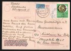 ALLEMAGNE FEDERALE 1951 MICHEL 141 BOGENRAND YT 27 KARLSRUHE Nach SINZHEIM Kreis BÜHL NOTOPFER Sur Carte Du REICH - Brieven En Documenten