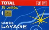 TELECARTE 1 CARTE... TOTAL ...LAVAGE AUTO 18 UNITES ... VOIR SCANNER - Car Wash Cards