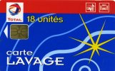 TELECARTE 1 CARTE... TOTAL ...LAVAGE AUTO 18 UNITES ... VOIR SCANNER - Car Wash