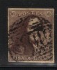 BELGIQUE N° 1 A (brun Rouge) Obl. - 1849 Mostrine