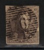 BELGIQUE N° 1  Obl. Signé Brun Variété D'impression - 1849 Epauletten