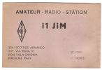 CARTE RADIO QSL - ITALIE - VILLA CARCINA -1968. - Radio Amatoriale