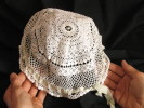 PRIX FIXE  Bonnet Crochet Dentelle Passementerie Broderie Linge Ancien Mercerie Coiffe  ACHAT IMMEDIAT - Headdresses, Hats, Caps