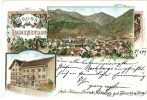 Immenstadt Im Allgäu, Farb-Litho Hotel Post, 1899, Interessante Anschrift ! - Immenstadt