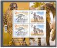 Canada Horses Birds -  Peregrine Falcon Sable Island Wild Horses Souvenir Sheet With Bar Code - Blocs-feuillets