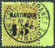 Martinique #18 XF Used 15c On 20c Surcharge From 1887 - Usati