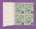 MONACO TIMBRE N° 51 NEUF SANS CHARNIERE PRINCE ALBERT 1ER BLOC DE 4 - Unused Stamps