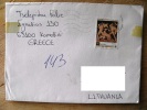 Cover Sent From Greece To Lithuania, 1993, Macedonia, Art Mosaic From Ancient Pella - Used Stamps