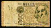 1000  Lire " ITALIE "      Vf      Usagé2 - 1000 Lire