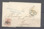 1871.- BARCELONA A LYON (FRANCIA) - Briefe U. Dokumente