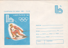 WINTER OLYMPICS, LAKE PLACID, SKI, 1980, COVER STATIONERY, ENTIER POSTAL, UNUSED, ROMANIA - Inverno1980: Lake Placid