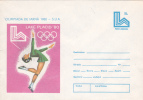 WINTER OLYMPICS, LAKE PLACID, SKATING, 1980, COVER STATIONERY, ENTIER POSTAL, UNUSED, ROMANIA - Invierno 1980: Lake Placid