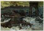 Artist Sibirskiy. Battle At The Széchenyi Chain Bridge (Lánchíd) In WWII - Weltkrieg 1939-45
