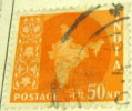 India 1957 Map Of India 50np - Used - Used Stamps