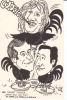 CPSM RUGBY 1980 Grand Chelem Rives Carrère Fourroux Caricature Dessin Haërdé Si Bandes Jaunes Dues Au Scan - Rugby