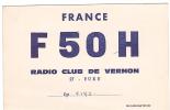 CARTE RADIO QSL - VERNON - 27 - RADIO CLUB.1967. - Radio Amatoriale