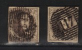 BELGIQUE N° 6 & 6 A  Obl. Superbes - 1851-1857 Medallions (6/8)