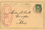 Belgique - België 4 26/8/1919 + Superbe Cachet Privé Miroiterie Hiernaux à Charleroi - Fortune Cancels (1919)