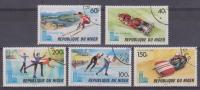 NIGER  Lote 5  Sellos Usados 1.980  "LAKE PLACID 1980"      S-209 - Winter 1980: Lake Placid