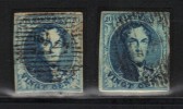 BELGIQUE N° 7 X 2 Nuances  Obl. Superbes - 1851-1857 Médaillons (6/8)