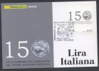 ITALIA - FDC CARTOLINA MAXIMUM CARD 2012 - 150° ANNIVERSARIO LIRA ITALIANA - 275 - Cartas Máxima