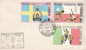 BRAZIL 1970 MICHEL NO 1262-4 FDC - 1970 – Mexico