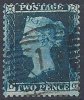 GRANDE-BRETAGNE - 2 P. Bleu De 1855-58 Oblitéré - Usati