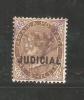 Jamaica 1897 QV 1 Shilling Crown CA Wmk JUDICIAL Overprint U Mss Cancel - Jamaïque (...-1961)